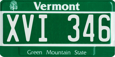 VT license plate XVI346