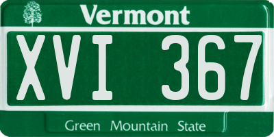 VT license plate XVI367