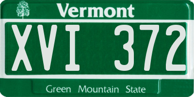 VT license plate XVI372