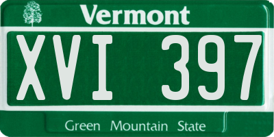 VT license plate XVI397