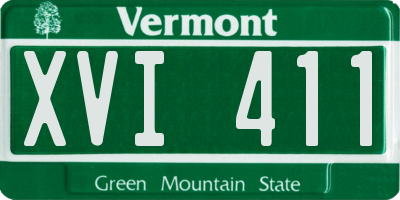 VT license plate XVI411