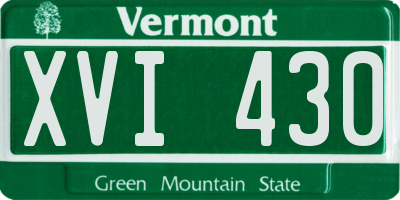 VT license plate XVI430