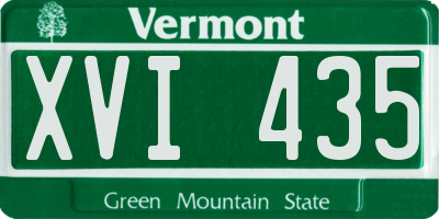VT license plate XVI435
