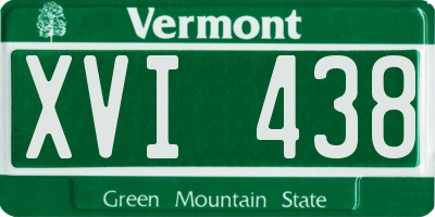 VT license plate XVI438