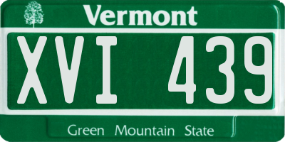 VT license plate XVI439