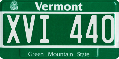 VT license plate XVI440