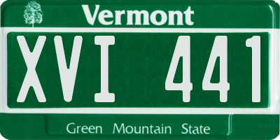 VT license plate XVI441