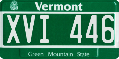 VT license plate XVI446