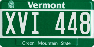 VT license plate XVI448