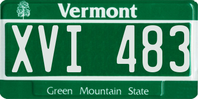 VT license plate XVI483