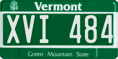 VT license plate XVI484