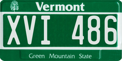 VT license plate XVI486