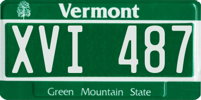 VT license plate XVI487