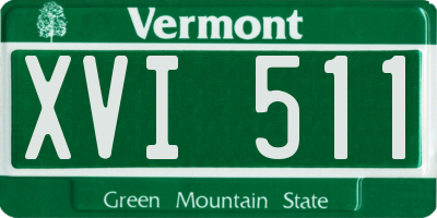 VT license plate XVI511