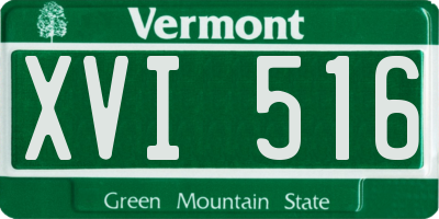 VT license plate XVI516