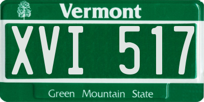VT license plate XVI517