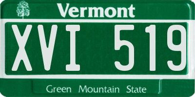 VT license plate XVI519