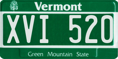 VT license plate XVI520