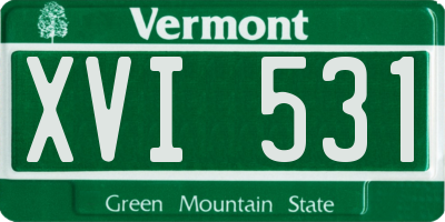 VT license plate XVI531
