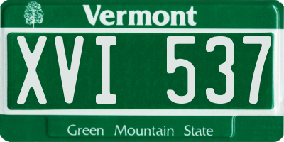VT license plate XVI537