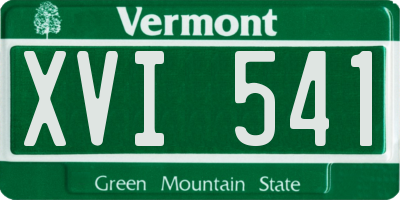 VT license plate XVI541