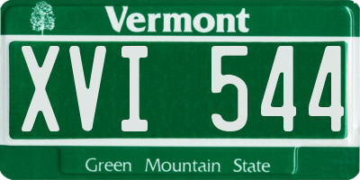 VT license plate XVI544