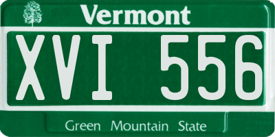 VT license plate XVI556