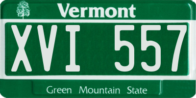VT license plate XVI557