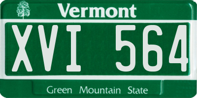 VT license plate XVI564