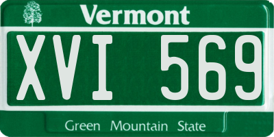 VT license plate XVI569