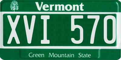 VT license plate XVI570