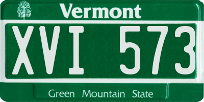 VT license plate XVI573