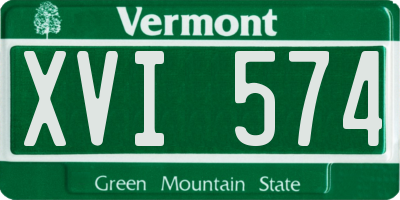 VT license plate XVI574