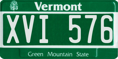 VT license plate XVI576
