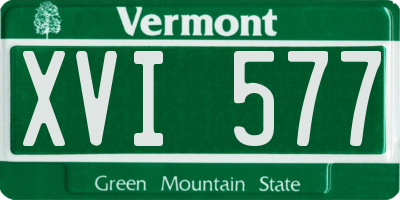 VT license plate XVI577
