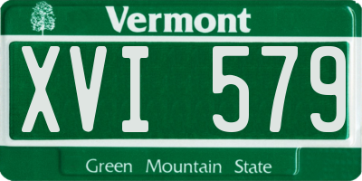 VT license plate XVI579
