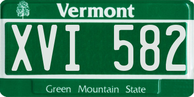 VT license plate XVI582