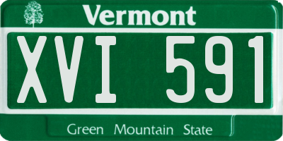 VT license plate XVI591