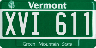 VT license plate XVI611