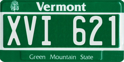 VT license plate XVI621