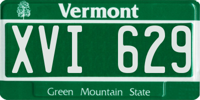 VT license plate XVI629