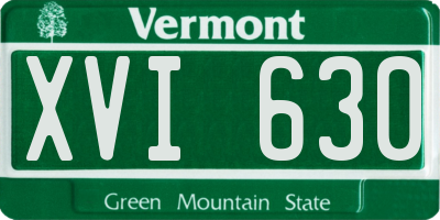 VT license plate XVI630