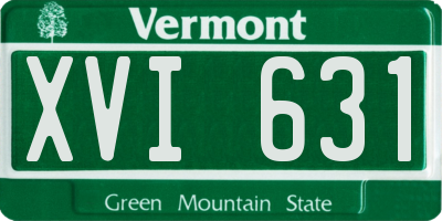VT license plate XVI631