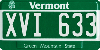 VT license plate XVI633