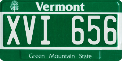 VT license plate XVI656