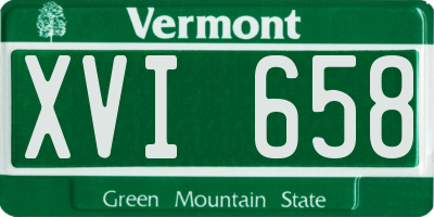 VT license plate XVI658