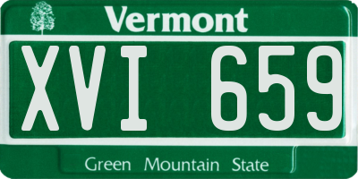 VT license plate XVI659