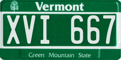 VT license plate XVI667