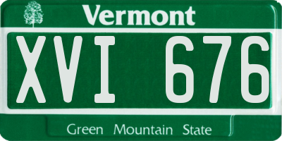 VT license plate XVI676