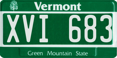 VT license plate XVI683